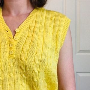 Vintage Sunshine Yellow sweater vest